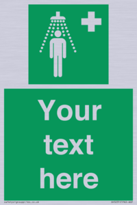 Custom Safety Shower Sign